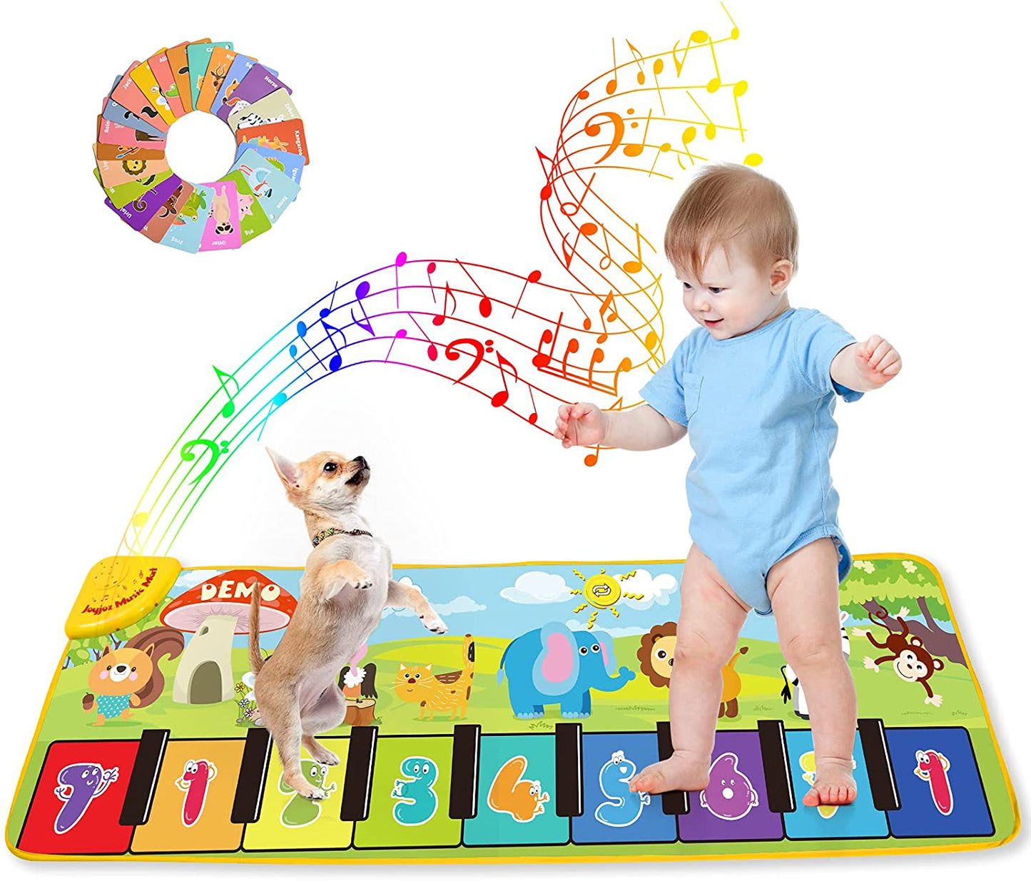 Kids Piano Mat with 25 Sounds-Children Keyboard Mat Animal Musical Playmat for Baby Toddlers-Boys and Girls-Developing musical ability