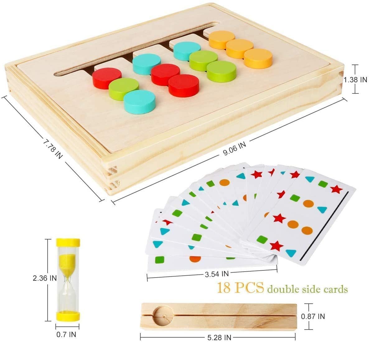 Wooden Toy of Puzzle Color & Shape Matching