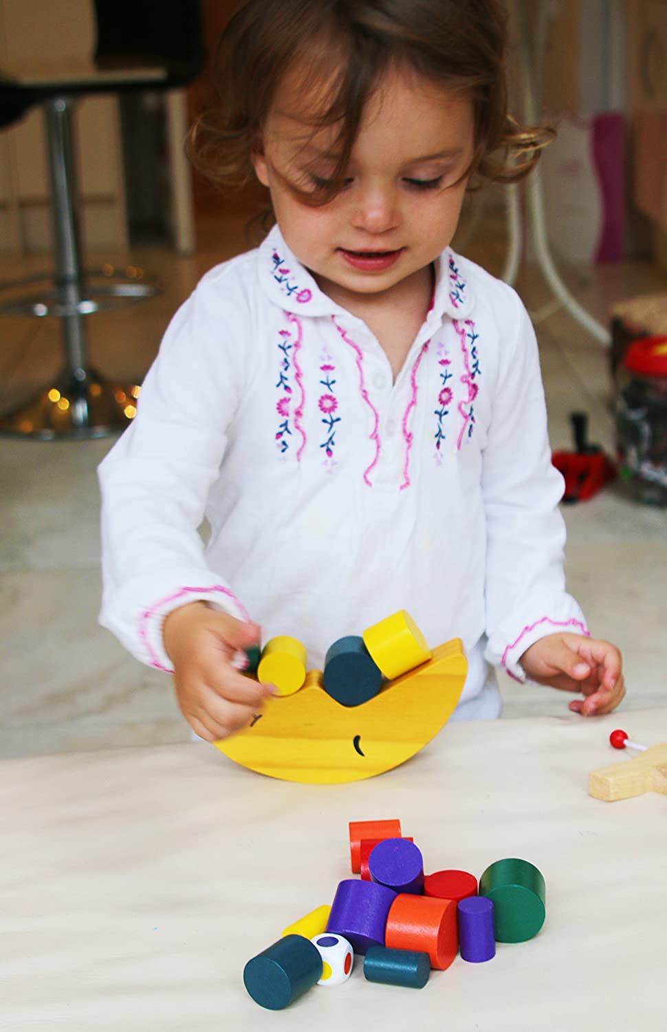 Wooden Stacking Blocks Balancing Game