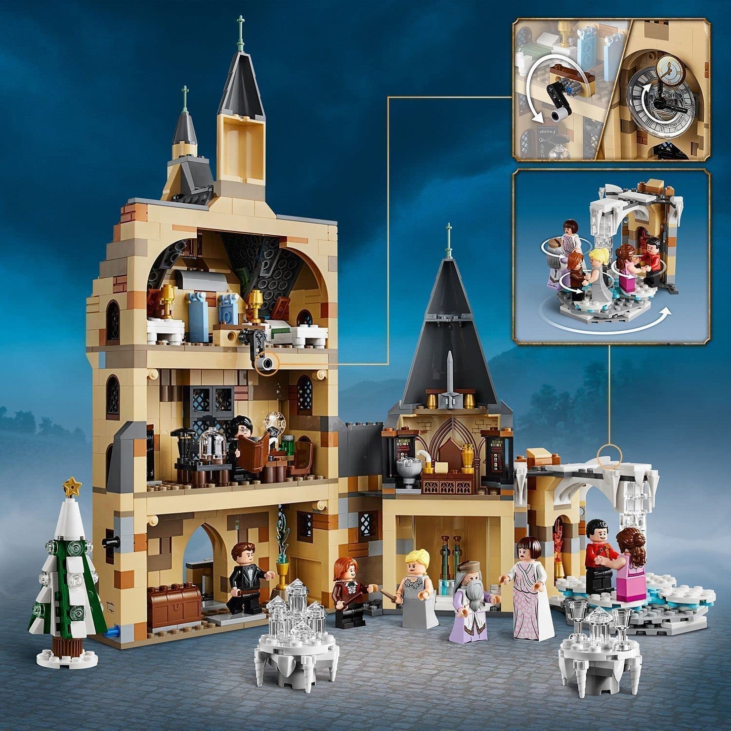 LEGO 75948 Harry Potter Hogwarts Castle Clock Tower Toy, Compatible with Great Hall and Whomping Willow Sets