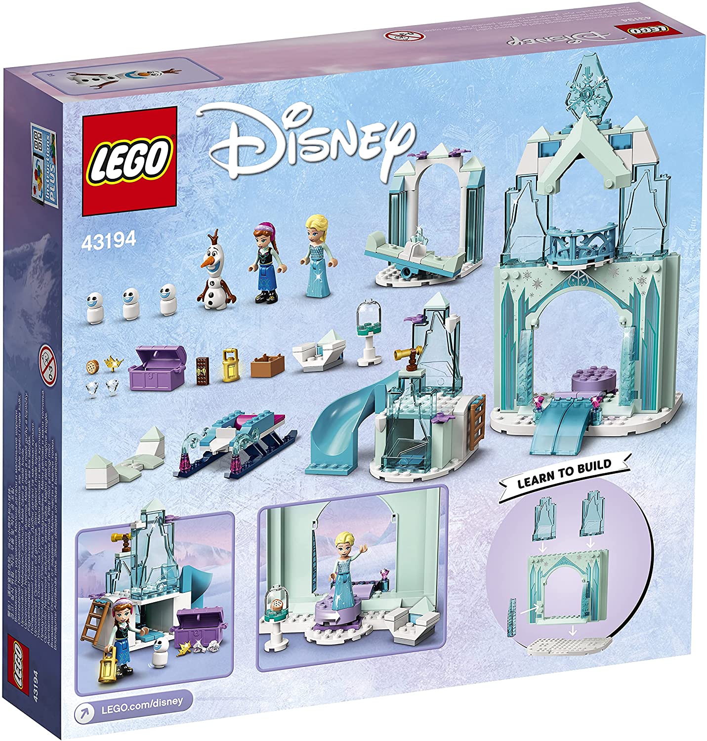 LEGO 43194 Disney Anna and Elsa’s Frozen Wonderland Castle Toy with Princess Mini Doll Figures for 4+ Years Old Girls and Boys