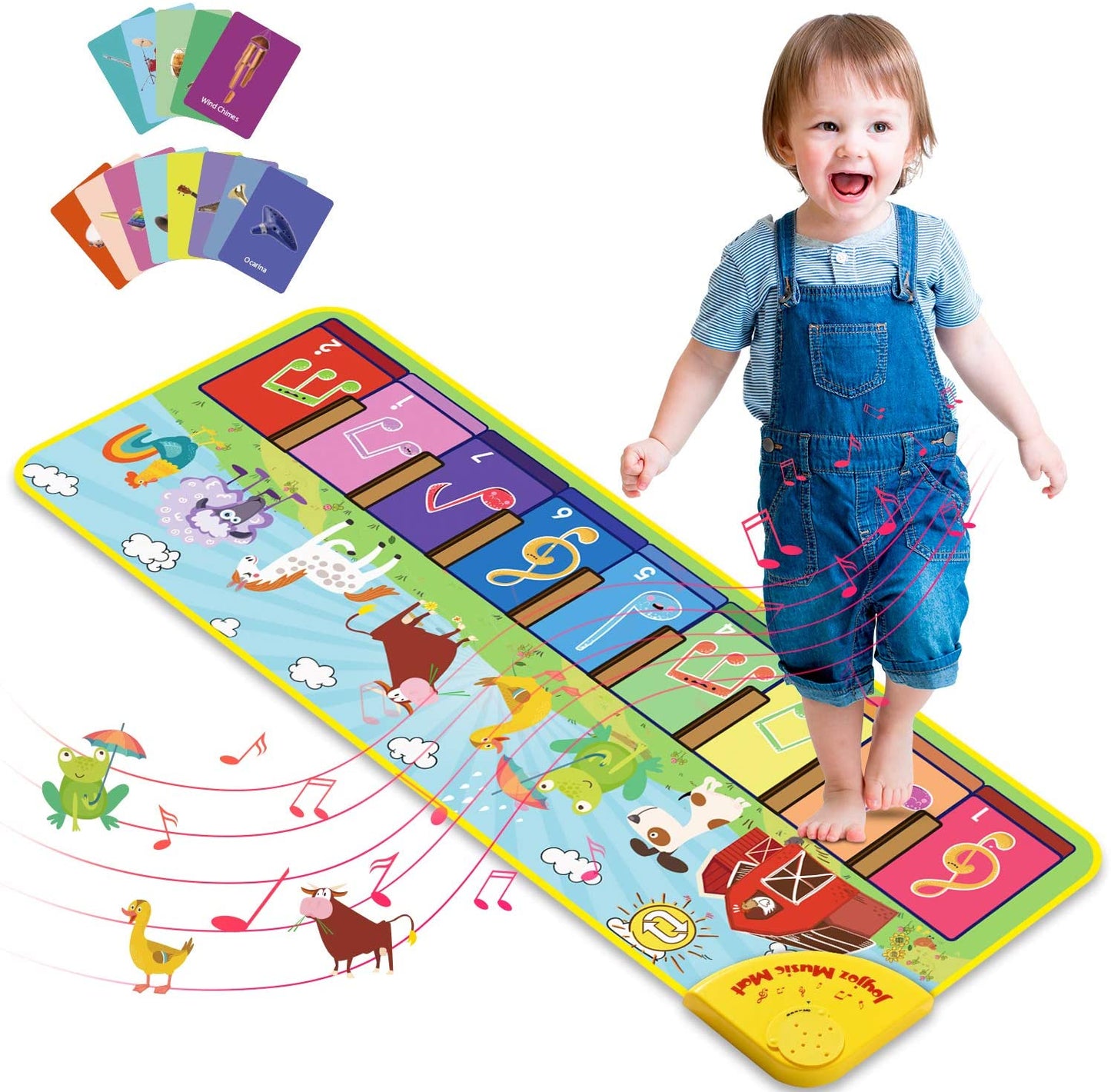 Kids Piano Mat with 25 Sounds-Children Keyboard Mat Animal Musical Playmat for Baby Toddlers-Boys and Girls-Developing musical ability